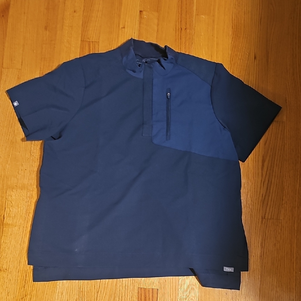 Figs Navy Button Down Shirt